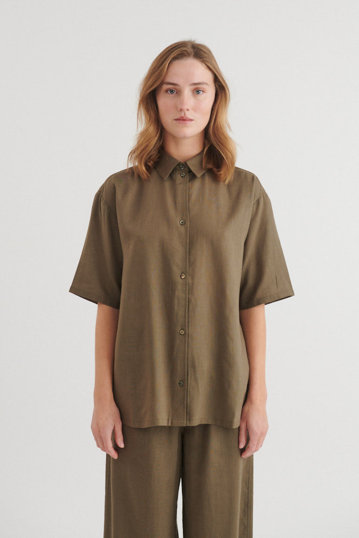 Basic Apparel Carina Oversized Shirt Skjorter 889 Sea turtle